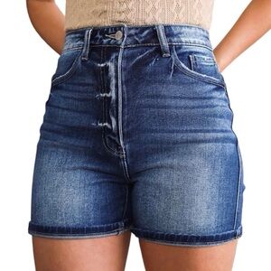 KanCan 26 (US 5) Mom Fit Denim Shorts Women’s High Rise Stretch 4.5” Inseam